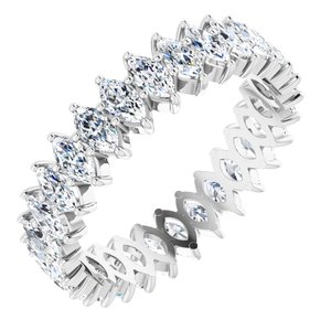 Platinum 2 CTW Natural Diamond Eternity Band Size 6.5