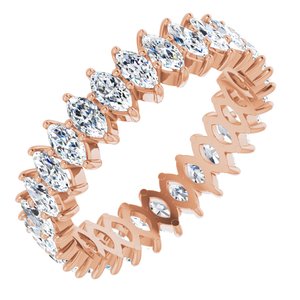 14K Rose Gold 2 CTW Lab-Grown Diamond Eternity Band Size 6.5
