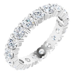 10K White Gold 2 1/4 CTW Lab-Grown Diamond Eternity Band Size 6.75