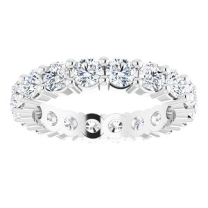 10K White Gold 2 3/4 CTW Natural Diamond Eternity Band Size 6.75