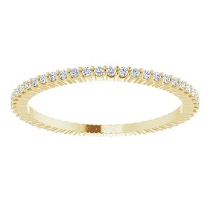 10K Yellow Gold 1/5 CTW Lab-Grown Diamond Eternity Band Size 6.75