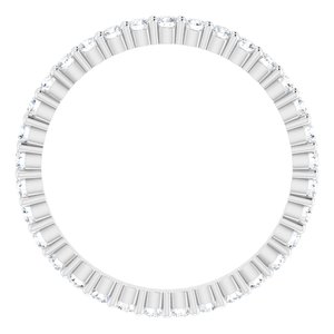 10K White Gold 5/8 CTW Natural Diamond Eternity Band Size 6.75