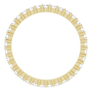 10K Yellow Gold 5/8 CTW Natural Diamond Eternity Band Size 6.75