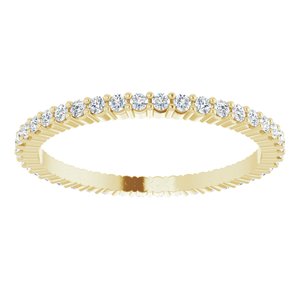 10K Yellow Gold 1/3 CTW Natural Diamond Eternity Band Size 6.75