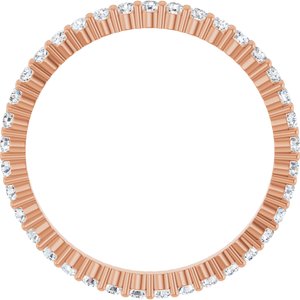 10K Rose Gold 1/2 CTW Natural Diamond Eternity Band Size 7