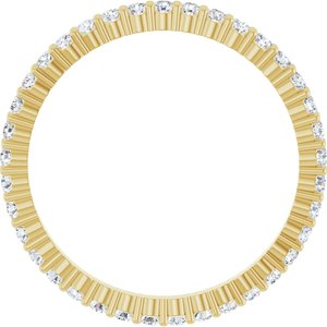 14K Yellow Gold 1/2 CTW Natural Diamond Eternity Band Size 7