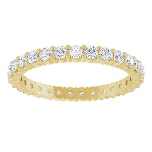14K Yellow Gold 9/10 CTW Lab-Grown Diamond Eternity Band Size 5.5