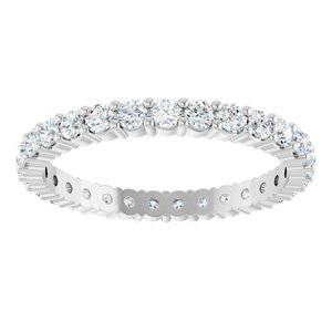 14K White Gold 7/8 CTW Lab-Grown Diamond Eternity Band Size 4