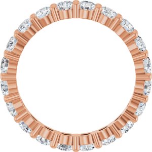14K Rose Gold 1 9/10 CTW Lab-Grown Diamond Eternity Band Size 6