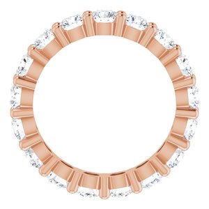 10K Rose Gold 2 1/2 CTW Lab-Grown Diamond Eternity Band Size 6.25