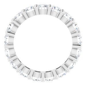 10K White Gold 2 1/2 CTW Natural Diamond Eternity Band Size 6.25