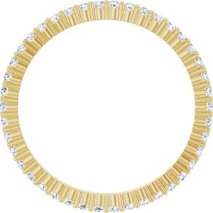 10K Yellow Gold 1/3 CTW Lab-Grown Diamond Eternity Band Size 7