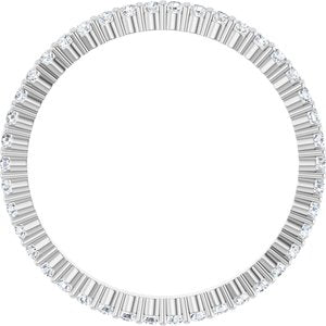 14K White Gold 1/3 CTW Lab-Grown Diamond Eternity Band Size 7