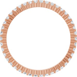 14K Rose Gold 1/3 CTW Lab-Grown Diamond Eternity Band Size 7
