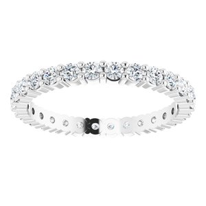 10K White Gold 3/4 CTW Lab-Grown Diamond Eternity Band Size 6.75