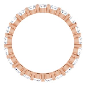10K Rose Gold 1 1/2 CTW Lab-Grown Diamond Eternity Band Size 6.75