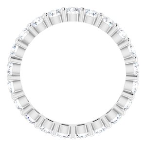 10K White Gold 1 1/2 CTW Lab-Grown Diamond Eternity Band Size 6.75