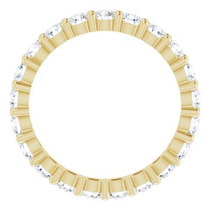 10K Yellow Gold 1 1/2 CTW Natural Diamond Eternity Band Size 6.75