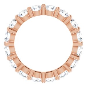 10K Rose Gold 3 7/8 CTW Lab-Grown Diamond Eternity Band Size 6.75