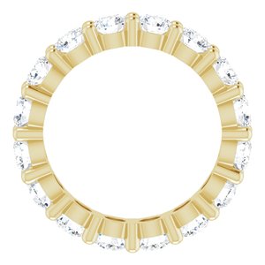 10K Yellow Gold 3 7/8 CTW Natural Diamond Eternity Band Size 6.75