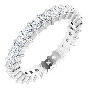 10K White Gold 1 9/10 CTW Natural Diamond Eternity Band Size 6.75