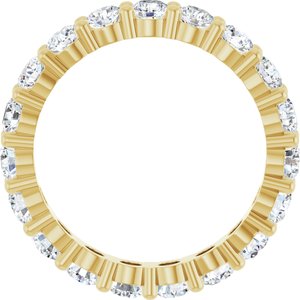 10K Yellow Gold 2 1/4 CTW Natural Diamond Eternity Band Size 7