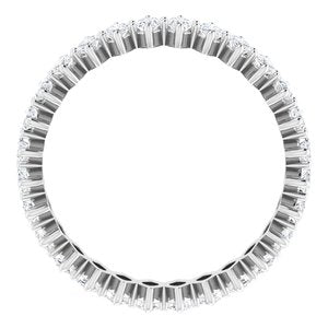 Platinum 2 CTW Lab-Grown Diamond Eternity Band Size 6.5