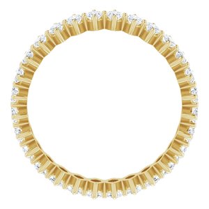 14K Yellow Gold 2 CTW Lab-Grown Diamond Eternity Band Size 6.5