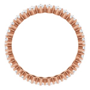 14K Rose Gold 2 CTW Lab-Grown Diamond Eternity Band Size 6.5