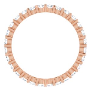 10K Rose Gold 3/4 CTW Lab-Grown Diamond Eternity Band Size 6.75