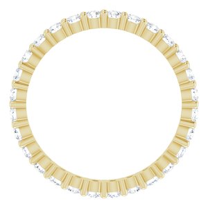 10K Yellow Gold 3/4 CTW Lab-Grown Diamond Eternity Band Size 6.75