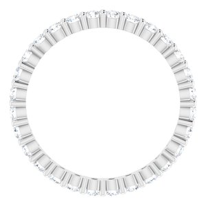 10K White Gold 3/4 CTW Lab-Grown Diamond Eternity Band Size 6.75