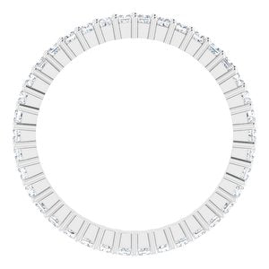 10K White Gold 3/4 CTW Natural Diamond Eternity Band Size 6.75