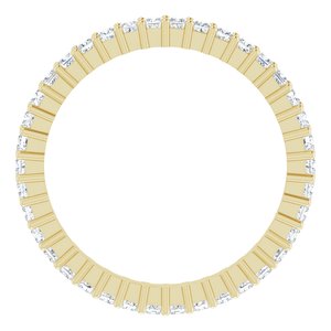 10K Yellow Gold 3/4 CTW Natural Diamond Eternity Band Size 6.75