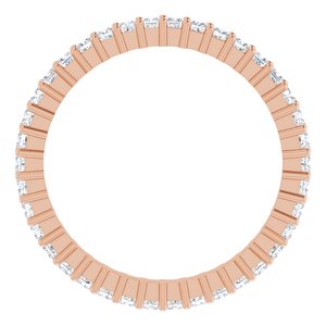 10K Rose Gold 3/4 CTW Natural Diamond Eternity Band Size 6.75