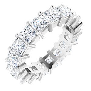 10K White Gold 5 CTW Lab-Grown Diamond Eternity Band Size 6.75
