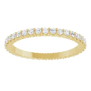 14K Yellow Gold 1/2 CTW Natural Diamond Eternity Band Size 7