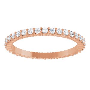 10K Rose Gold 1/2 CTW Natural Diamond Eternity Band Size 7