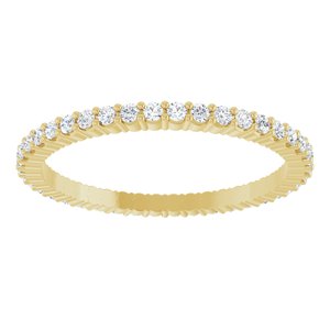 14K Yellow Gold 1/3 CTW Lab-Grown Diamond Eternity Band Size 7