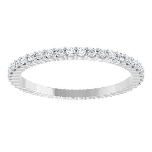 10K White Gold 1/3 CTW Lab-Grown Diamond Eternity Band Size 7
