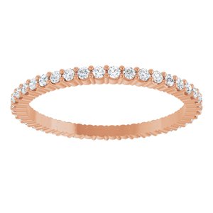 14K Rose Gold 1/3 CTW Lab-Grown Diamond Eternity Band Size 7