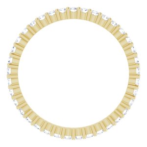 10K Yellow Gold 1/2 CTW Natural Diamond Eternity Band Size 7.25
