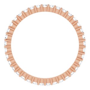 10K Rose Gold 1/2 CTW Natural Diamond Eternity Band Size 7.25