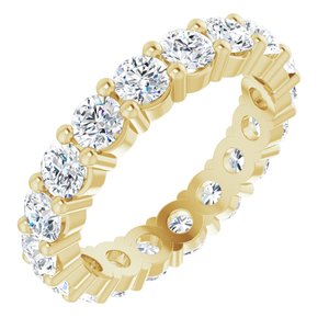 10K Yellow Gold 2 1/6 CTW Natural Diamond Eternity Band Size 5.25