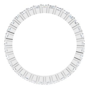 10K White Gold 1 1/6 CTW Natural Diamond Eternity Band Size 6.75