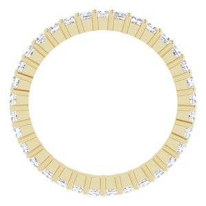 10K Yellow Gold 1 1/6 CTW Natural Diamond Eternity Band Size 6.75