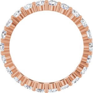 10K Rose Gold 1 1/2 CTW Natural Diamond Eternity Band Size 7