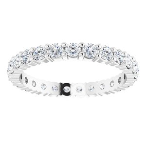 10K White Gold 1 CTW Lab-Grown Diamond Eternity Band Size 6.5