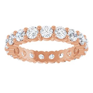 14K Rose Gold 2 1/4 CTW Lab-Grown Diamond Eternity Band Size 7