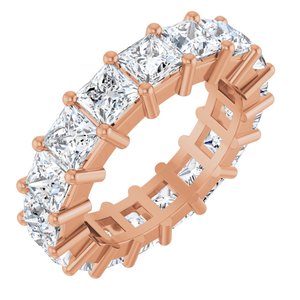 10K Rose Gold 6 3/4 CTW Natural Diamond Eternity Band Size 7